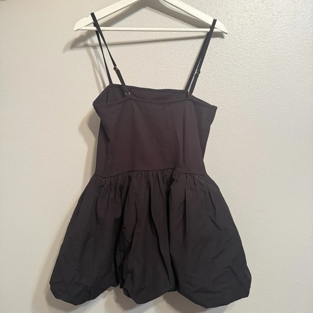 Anthropologie Daily Practice Bubble Twofer Mini Dress Black Medium NWT - Picture 7 of 8